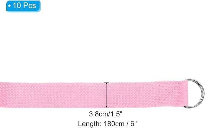 PATIKIL Yoga Strap for Stretching, Cotton Yoga Belt with Adjustable Metal D-Ring Buckle Stretch Band for Fitness Pilates