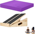 Yes4All Wood Slant board & Balance board (2in1) + Balance Pad XL Purple Physical Therapy, Yoga & Stability Training Balance Mat