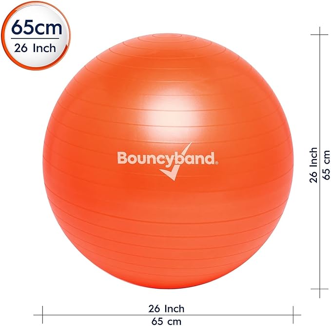 Bouncyband Balance Ball – Create Flexible Seating to Improve Focus at School, Office, or Home with This No-Roll Weighted Ball