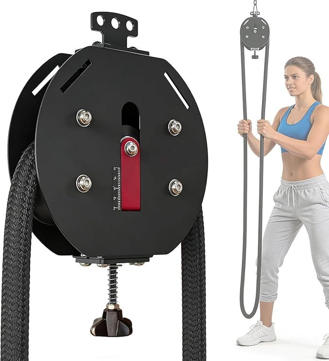 Endless Rope Trainer, Home Gym Equipment, Pulley Cable Machine System with Adjustable Resistance, Full Body Workout Tool, Portable Rope Exercise System for Athletes, HIIT & Functional Workouts