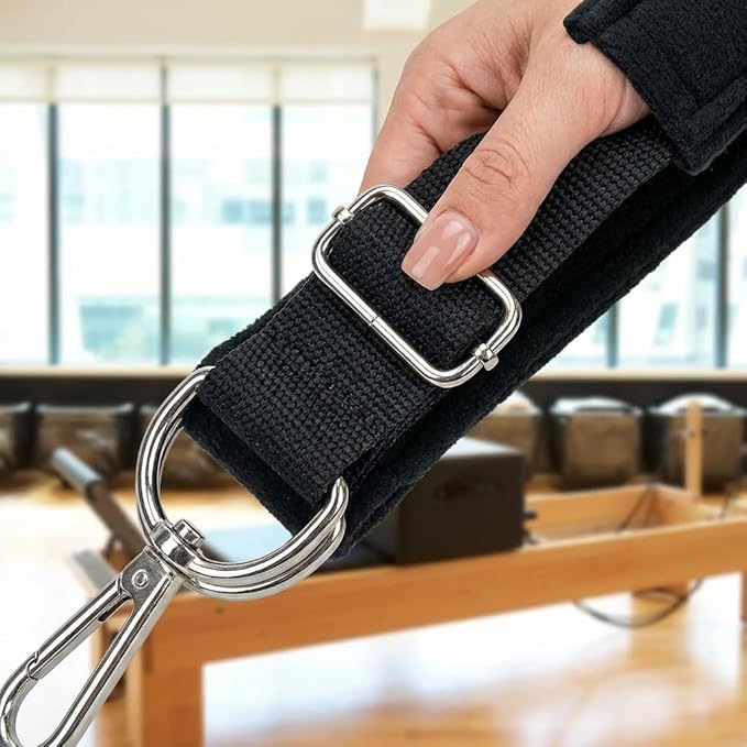 Pilates Equipment Hook and Tie Straps,Pilates Foot Strap Leg Strap for Reformer,Equipoise Body Cotton Straps,Comfortable Pilates Equipment Accessory