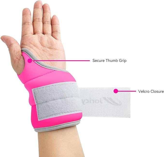 Wrist Weights with Thumb Loops Lock for Women Men 1 Pair 2 3 4 5 6 LBS Arm Weight Ankle Weights Weighted Gloves for Running Walking Jogging Physical Therapy Gym Workout Cardio Exercises