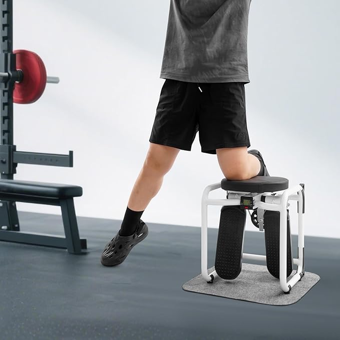 Mini Steppers for Exercise at Home, Side-to-Side Lateral Rocking Fitness Stepper with Digital Monitor/Resistance Bands Machine, Total Body Workout, 300LBS Capacity for Home Workout