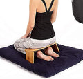 KRASS Folding Meditation Bench, Simple Yoga Stool, Perfect Kneeling Stool, Ergonomic Bamboo Yoga Bench - Includes Carrying Bag,Collector88