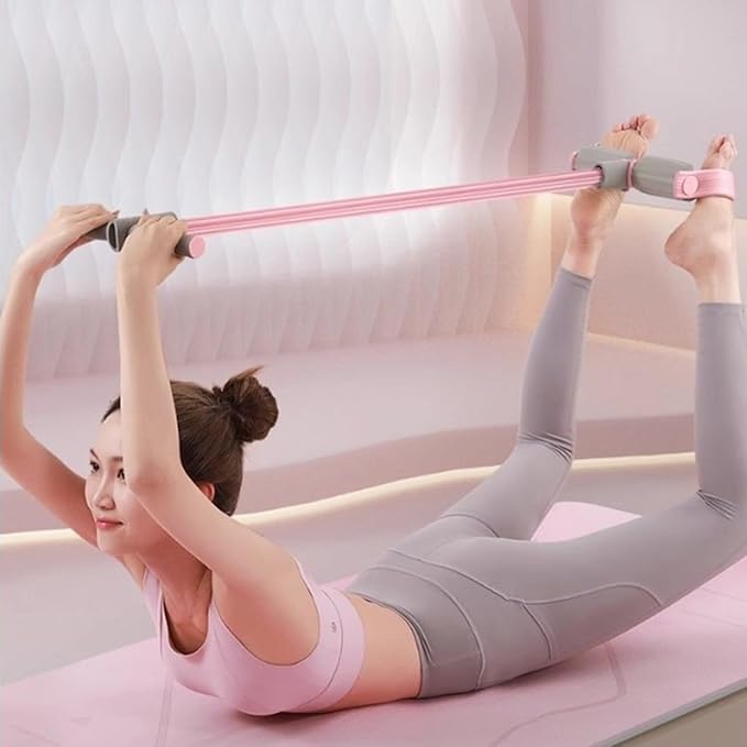 Multifunction Pedal Resistance Band with Handle, Multifunctional 2026 New Foot Pedal Resistance Band, 6-Tube Elastic Yoga Pedal Puller Resistance Band, for Abdomen, Waist, Arm, Leg