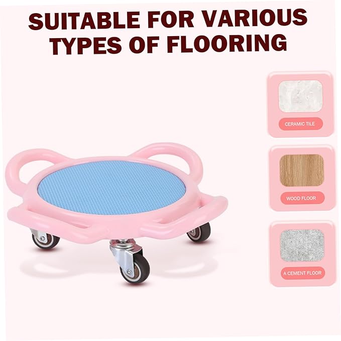 360掳 Rotating Ab Roller Wheel Portable Exercise Board with Mat for Home Workout