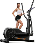 CURSOR FITNESS Elliptical Exercise Machine, Elliptical Machine for Home with 8 Levels Resistance, Silent Magnetic Elliptical Trainer with 12" Stride and LCD Monitor Max 330Lbs