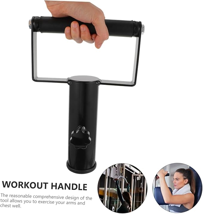 Toyvian 1Pc Barbell Handle T Bar Row Attachment Fitness Equipment for Home Gym Compatible with Gym Gear Strength Training Core Workouts