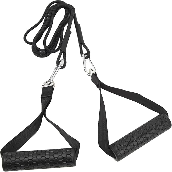 Triceps Pull Down Rope, Gym Cable Machine Attachments, Triceps Strap with 2 Comfortable Handles, Multi Workout Equipment for Strength Training, Length