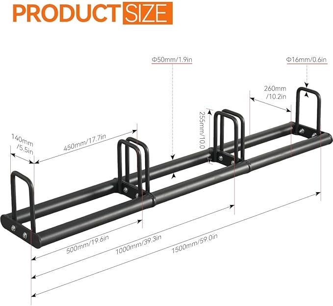 1PC Weight Plate Rack for Home Gym - Weights Rack for Plates Use Singly or Combine Multiple Units | Olympic Weight Plate Rack Up to 660 LBS - New Model Bumper Plate Rack for Easy Plate Changes