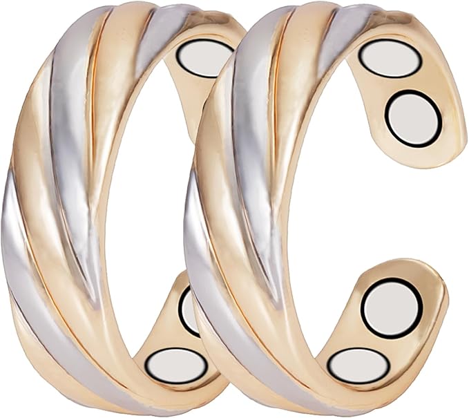 Copper Rings for Women, 99.9% Set Solid Copper Adjustable Magnetic Ring, Fashion Jewelry Present (0169 0948)