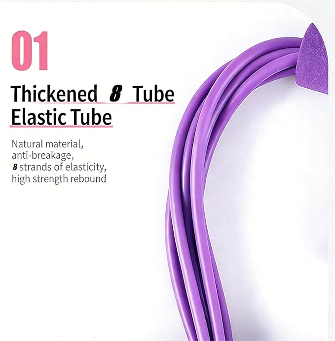 8 Tube Pedal Resistance Device, Detachable and Adjustable Pedal Resistance Device, 21 Fitness Resistance Bands, Stretching Workout Fitness Bands