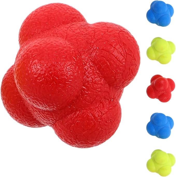 Totority 6pcs Reflex Training Balls for Enhanced Hand-Eye Coordination Sturdy Reaction Balls for Sports Training Suitable for Basketball Tennis and Agility Drills