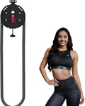 Endless Rope Trainer | Adjustable Resistance Trainer Machine | Suspension Endless Rope Pulley System| Closed-Loop Nylon Rope | Home Gym Infinity Rope for Interval Resistance Training Red