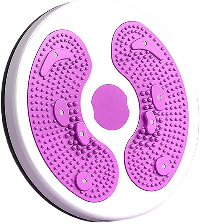 Twist Exercise Board for Core & Abs – 11" Balance Twister Disc with 360° Rotation, Non-Slip Massage Foot Pads, Improves Balance, Flexibility & Posture (Purple)