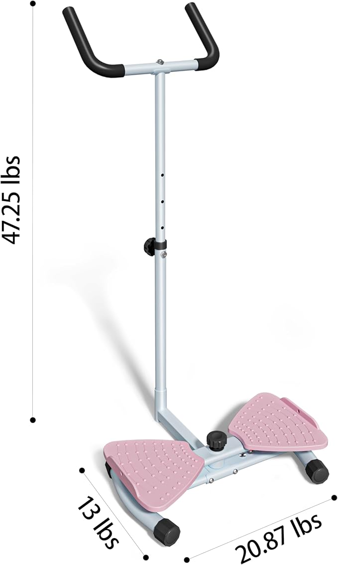 Waist Twisting Machine with Handlebar, Ab Twister Board with Phone Holder, 330 lbs Capacity Waist Twister for Women Belly Fat, Home Gym Exercise Equipment for Slim Waist and Core Ab Exercise