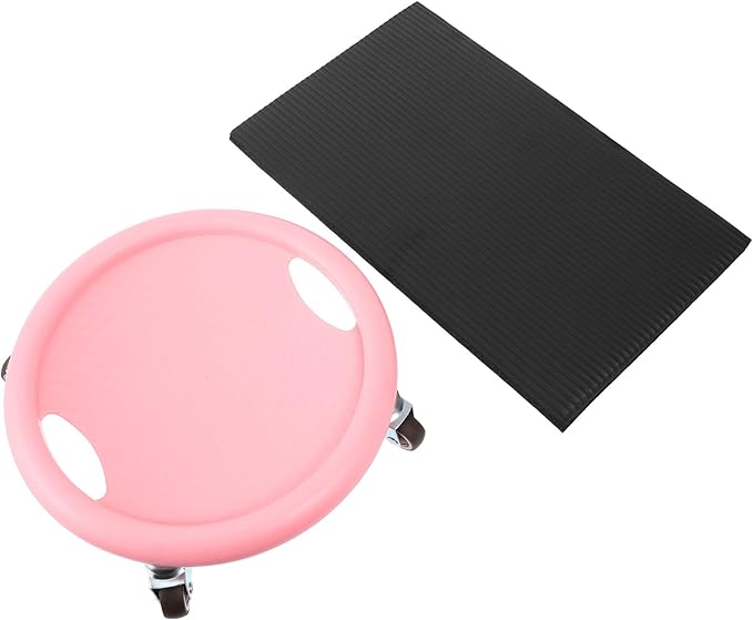 Cabilock Ab Roller Wheel with Four-wheel Silent Glide and Mat, Auto Rebound Abdominal Exercise Wheel for Core Training, Workout Fitness Equipment for Men and Women