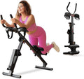 TOUSAINS 3 in 1 Rowing Machine, Ab Machine with Resistance Bands, Abdominal Trainers for Full Body Workout, Fitness Foldable Equipment Rowing Machine for Home Gym