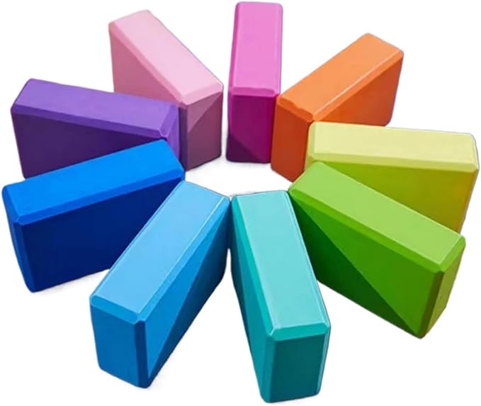 Yoga Wedge Block 3Pc High Density Yoga Blocks,EVA Foam Exercise Workout Fitness Bricks,Pilates Stretch Handstand Non-Slip Gym For Home Practice,Physical Therapy,Pilates.
