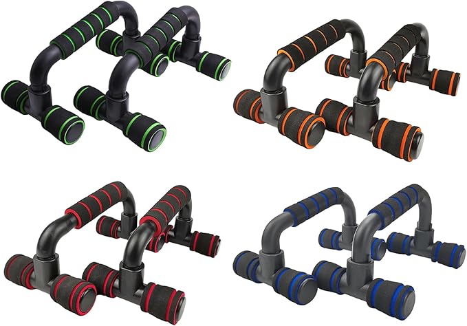 Professional Push Up Stands H Type Construction for Increased Ranges of Motion in Strength Training Exercises Regulable Push Up Platforms
