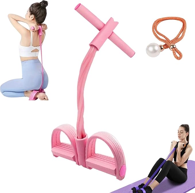 2026 New 8-Tube Pedal Resistance Device - Detachable and Adjustable Pedal Resistance Device, 21 Fitness Resistances Bands, Stretching Workout Fitness Bands for Full Body Exercise