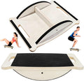 Wooden Balance Board, 350LBS Wobble Board with Handle for Adults, Anti-Slip Rocker Boards for Physical Therapy & Core Strength, Balancing Boards for Office Standing Desk