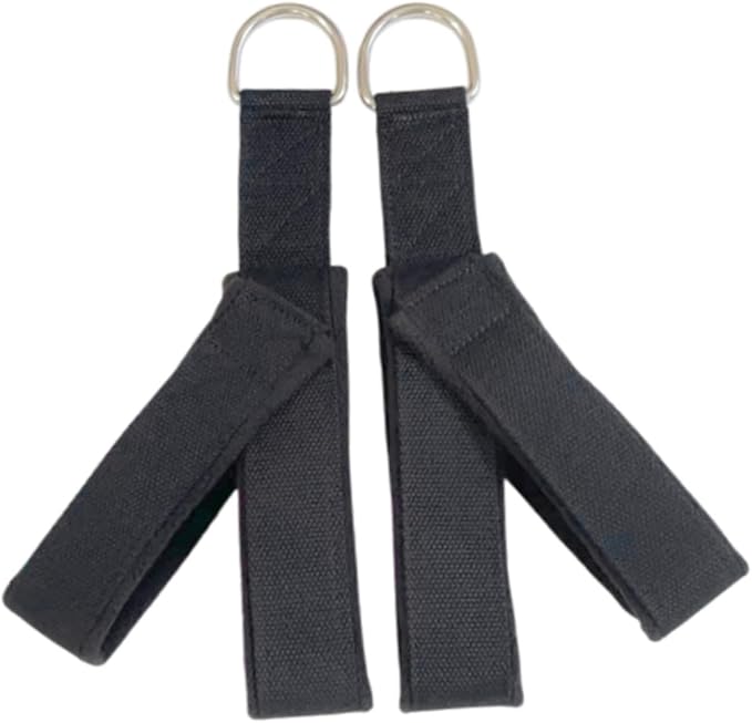 2Pcs Pilates Straps Reformer Straps D Ring Core Waist Back Leg Y Loops Fitness Straps Yoga Straps for Exercise Men Home Women