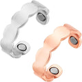 BioMag Copper Rings for Women, 99.99% Pure Copper Magnetic Rings Thumb Rings for Lymphatic Drainage, Adjustable Jewelry Gifts for Women