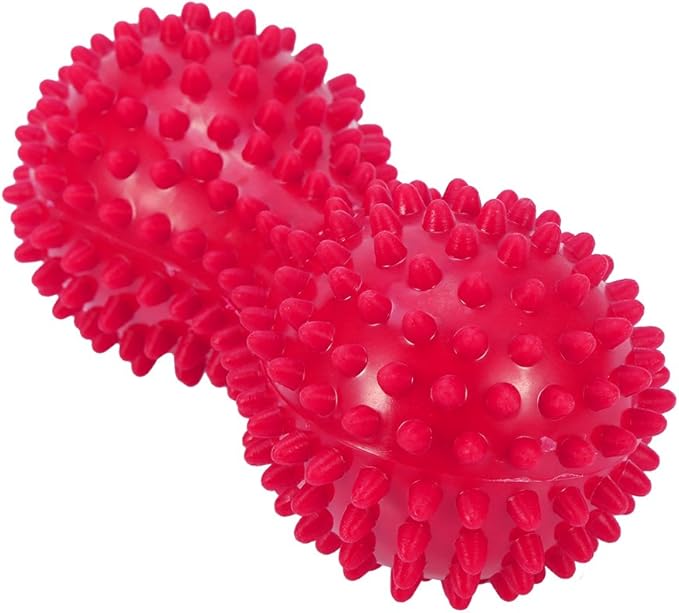 Spiky Massage Ball Peanut Massager Ball Fitness Exercise Mobility Peanut Ball Pain Muscle Steess Foot Myofascial Relief for Plantar Fasciitis Heel Foot Arch Pain ()