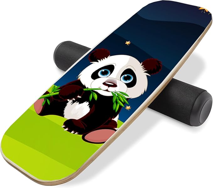 Balance Board Surf Trainer with Adjustable Stoppers - 2 Different Distance Options Balance Board for Surfing, Snowboarding, Skiing, Skateboarding, 300lbs Capacity