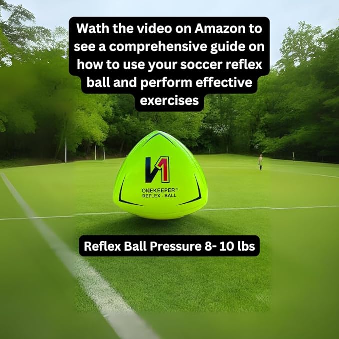ONEKEEPER Soccer Reflex & Reaction Ball - White, Orange, Blue, Pink, and Fluo Yellow, Agility and Coordination Training for Kids and Juniors (Pump Not Included)
