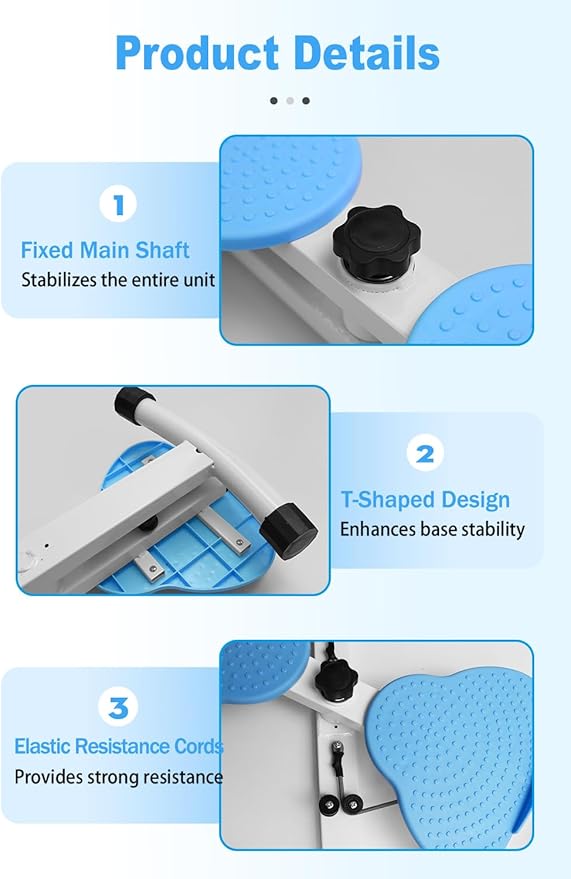 Waist Twister Machine Exercise, Adjustable Waist Twistting Fitness Tool with 300 lbs Weight Capacity, Abs Workout Equipment for Slim Waist and Core Ab Exercise