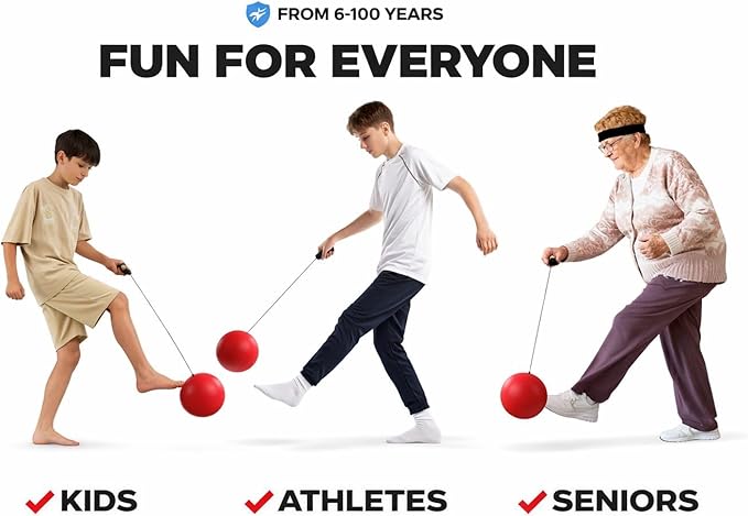 Footbollen Kick Ball – Interactive Soccer Training for Kids, Teens & Adults | Improve Foot-Eye Coordination, Agility & Ball Control