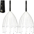 USAGA Head Massager Scalp Massager 20 Fingers Head Scratcher, Stocking Stuffers Gift for Scalp Body Relaxing (Black & Black)