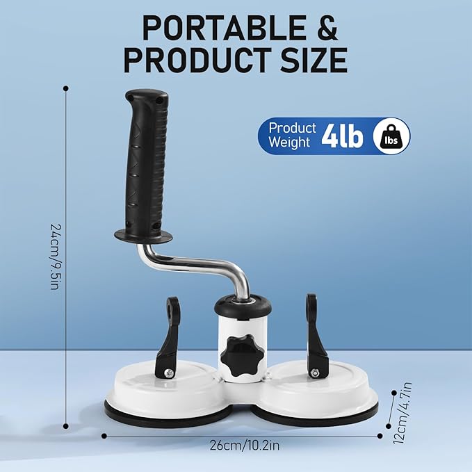 Arm Bike Exerciser for Physical Therapy - Adjustable Resistance Arm Rotation Training Device with Dual Suction Cup Stability - Arm Rehabilitation Equipment for Wrist Injury/Stiffness