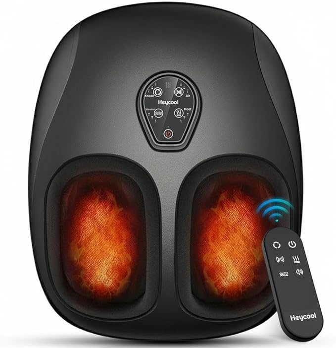2026 Upgraded Shiatsu Foot Massager with Heat and Compression, FSA Eligible HSA Store Eligible, Remote Control, Foot Massager for Plantar Fasciitis, Neuropathy, Gifts, Men, Women
