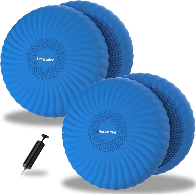 Wobble Cushion Core Balance Disc, Wiggle Seat for Sensory Kids to Stay Focused, Non-slip Balance Pads with Inflation Pump for Physical Therapy & Core Strength