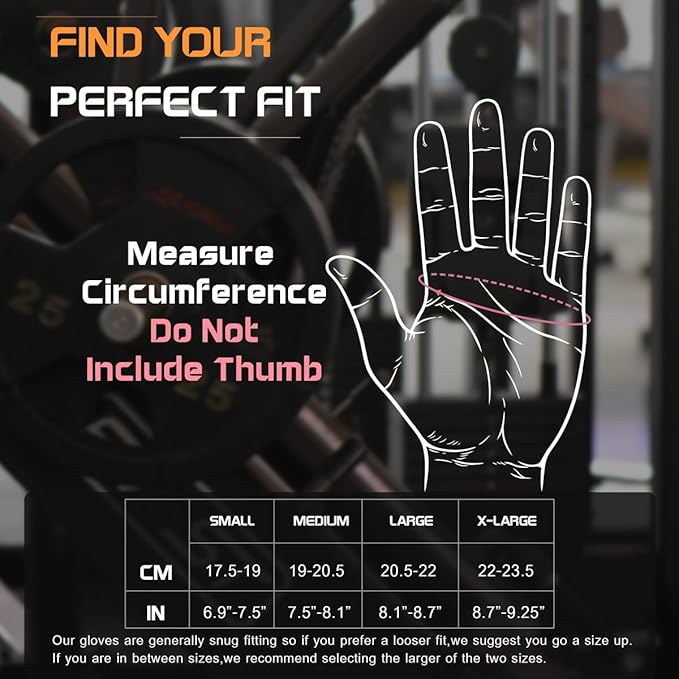 Workout Gloves for Women - Breathable Weight Lifting Gloves with Non-Slip Silicone Padding, Fingerless Gym Gloves for Cycling, Rowing, Pull Ups & Training (4 Sizes)