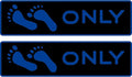 Naked Feet Only Step Pads Non-Slip EVA Foam Step Pad for Boat Gunwales & Ladders, 6mm Brushed Marine Grade Anti-Skid Adhesive Pads (Pair) SeaDek Technology - Black/Bimini Blue