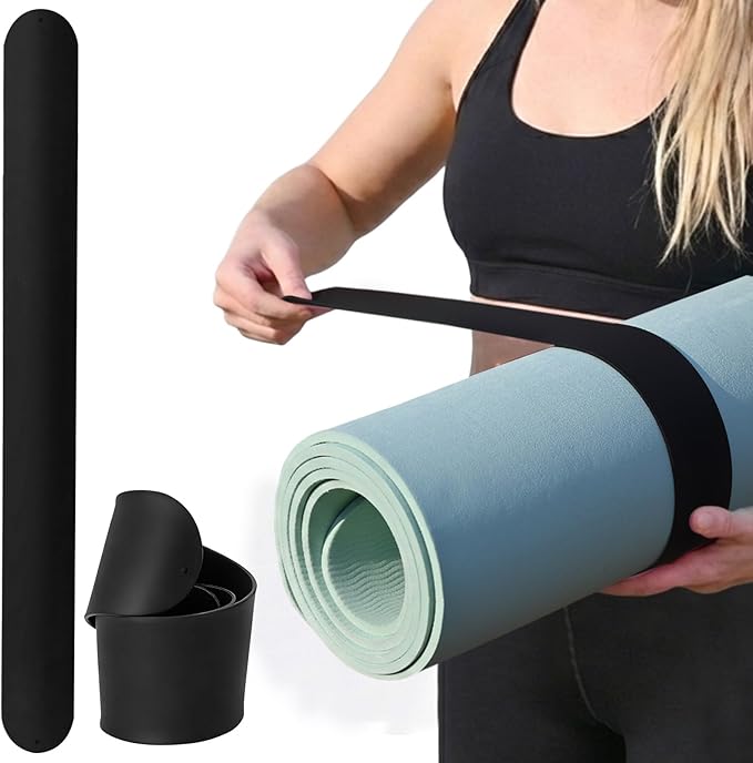 Aolamegs Yoga Mat Strap,Heavy Duty Bungee Straps Band,Wrap Organizer for Yoga Mat/Workout/Exercise(20" L x 2" W)
