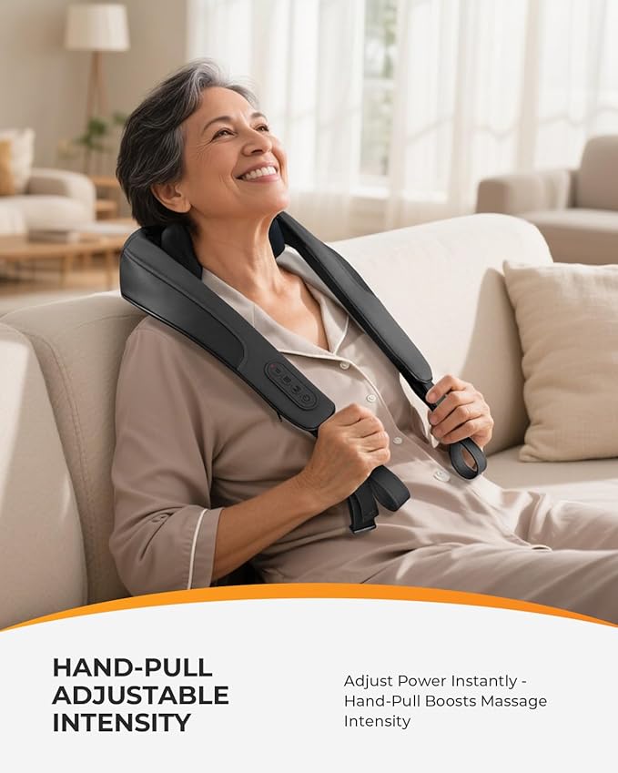 CooCoCo Upgraded Cordless Neck Massager - FSA Eligible, Back Massager for Pain Relief Deep Tissue, Shoulder Massager with Heat, 6D Shiatsu Kneading, HSA Store Massager Gifts for Mom Dad