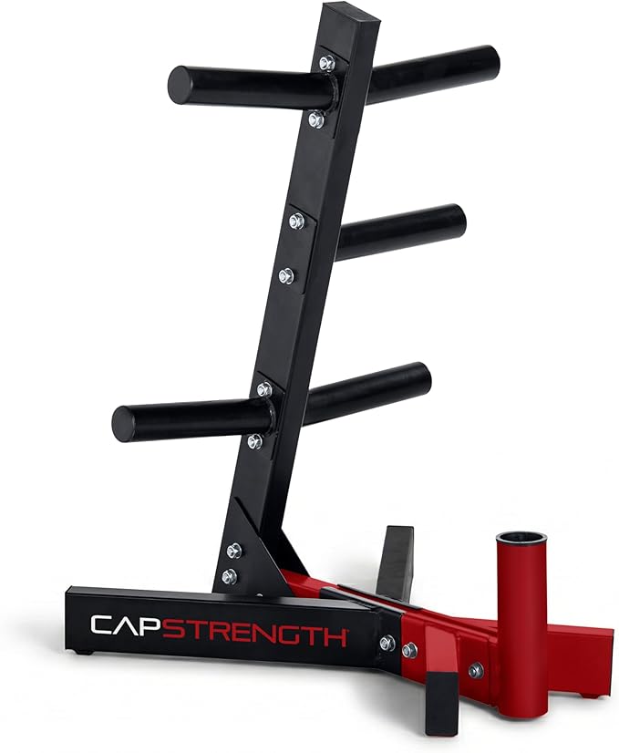 Cap Barbell Olympic Plate Tree Storage Rack, Multiple Colors