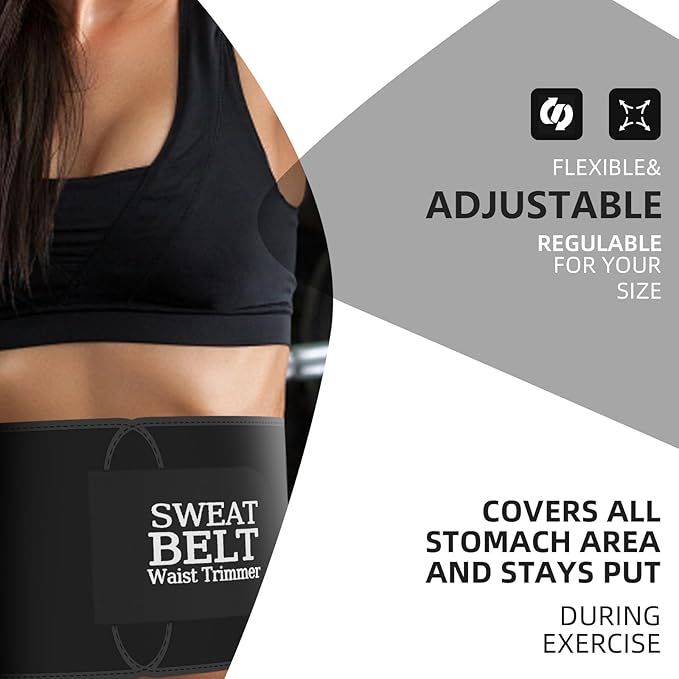 ZPP Waist Trainer for Women and Men, Neoprene Sweat Band Waist Trimmer Belt Slimming Stomach Wrap for Workout
