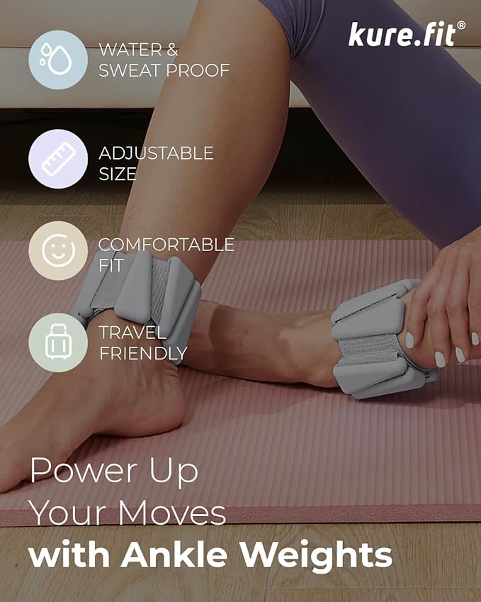 Pilates Weight | Wrist & Ankle Weights for Women | Weighted Bangles | 1LB/ 2LB Each (Set of 2)