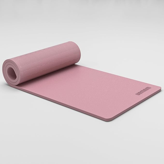 10 mm Yoga Mat 72"x26" TPE Non-Slip Exercise Mat 0.4" Thick, Easy-to-Carry Fitness Mat for Yoga, Pilates & Workout, Professional Mat, Made with Recyclable Material, Durable, Easy to Clean