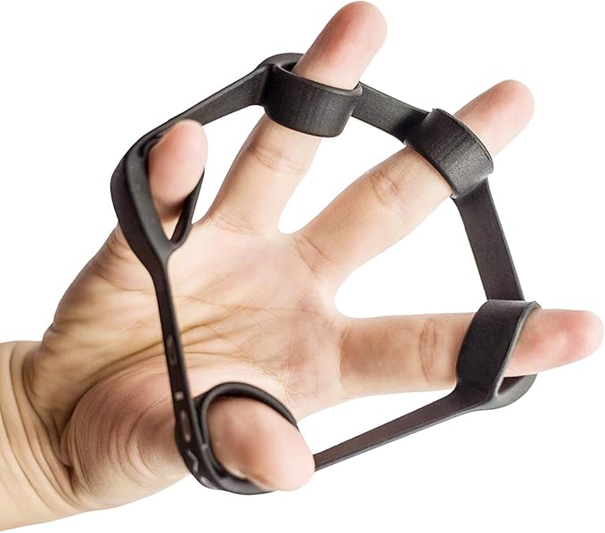 Airisland Finger Stretcher Hand Resistance Bands Hand Extensor Exerciser Finger Grip Strengthener Strength Trainer Gripper Set for Arthritis Carpal Tunnel Exercise Guitar and Rock Climbing 3pcs