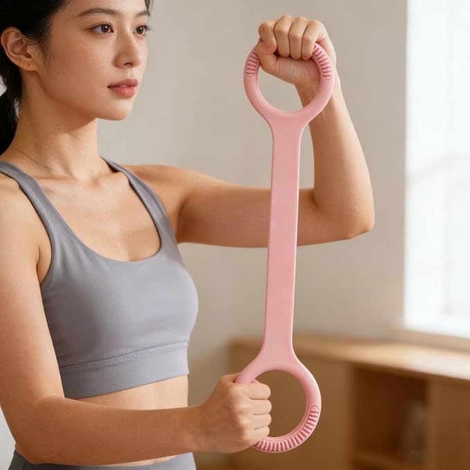 Figure 8 Resistance Band with Handles, Fitness Ropes Exercise Bands for Women, Elastic Ropes for Arm Back Shoulder Stretching Training, for Yoga, Pilates, and Physical Stretching ﻿