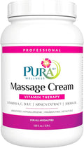 Vitamin Therapy 1 Gallon Massage Cream, Vitamin E, Professional, Massage Therapy, Deep Tissue, Unscented, Hypoallergenic, Natural Ingredients, Skin Hydrating, Moisturizing, Muscle Relief