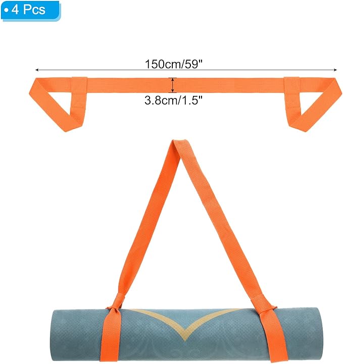 PATIKIL Yoga Mat Strap, Adjustable Yoga Mat Carrier Straps Sling Cotton Anti Slip Mat Holder Stretching Band
