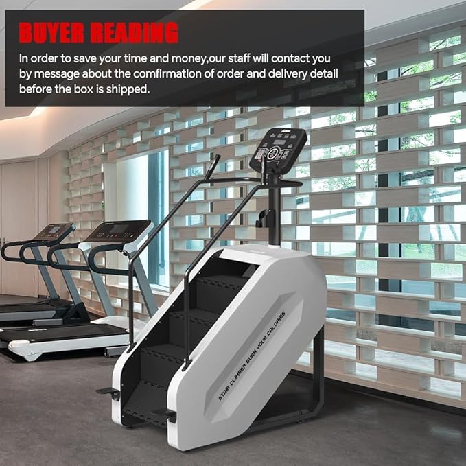 Stair Climber with LED Screen, Commercial Grade Stepmill Exercise Machine, 15 Speed Levels Stair Climber Stepping Machine for Cardio and Lower Body Workouts, 660LBS, 15-164 Steps/Minute